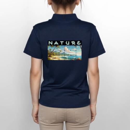 Nature: Sun-Kissed Shore - Gildan Kid's 50/50 Jersey Polo