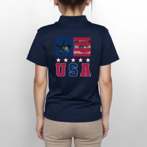 Stars and Vision USA - Gildan Kid's 50/50 Jersey Polo
