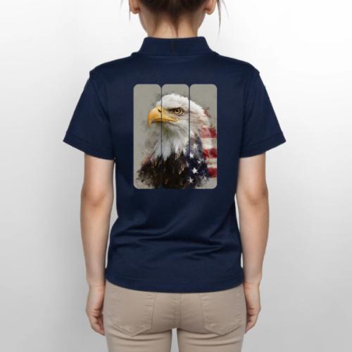 USA: Eagle of the Free - Gildan Kid's 50/50 Jersey Polo