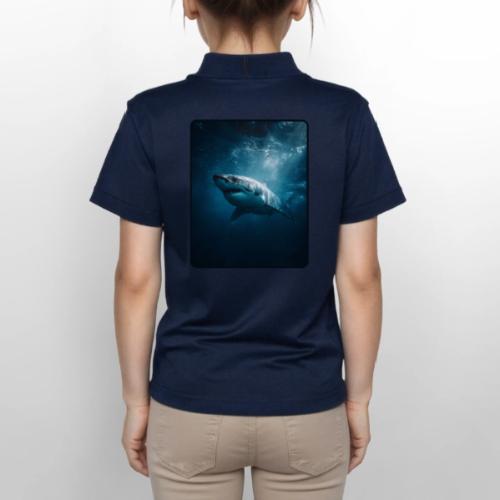 Great White Shark Ocean Design - Gildan Kid's 50/50 Jersey Polo