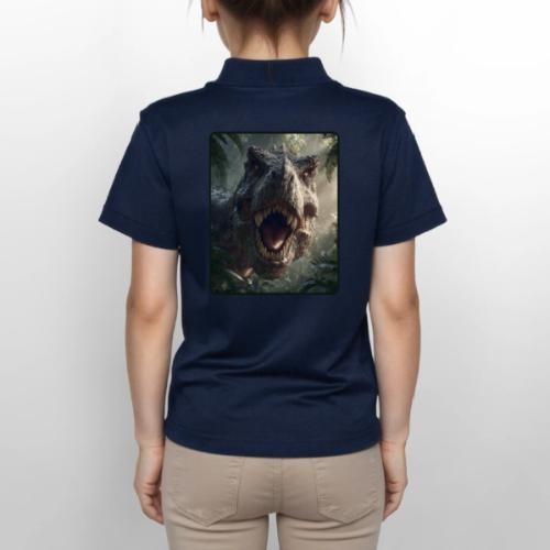 T Rex Jungle Roar Design - Gildan Kid's 50/50 Jersey Polo