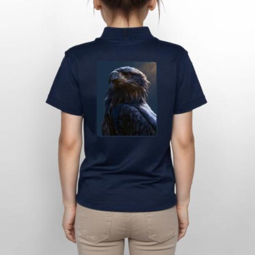 Majestic Eagle Cinematic Portrait Design - Gildan Kid's 50/50 Jersey Polo