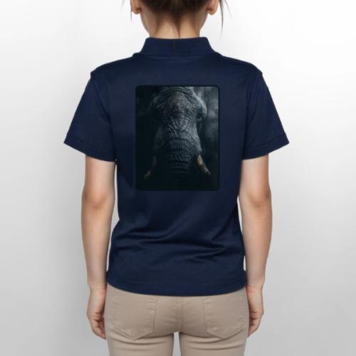 Shadow Elephant Intense Eyes Design - Gildan Kid's 50/50 Jersey Polo