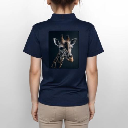 Majestic Giraffe Artistic Portrait Design - Gildan Kid's 50/50 Jersey Polo