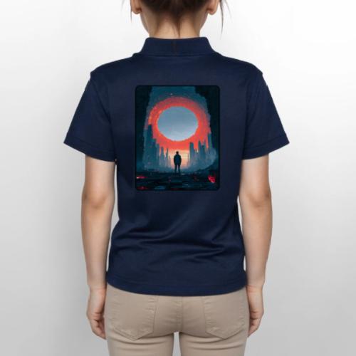 Cosmic Portal Future City Design - Gildan Kid's 50/50 Jersey Polo