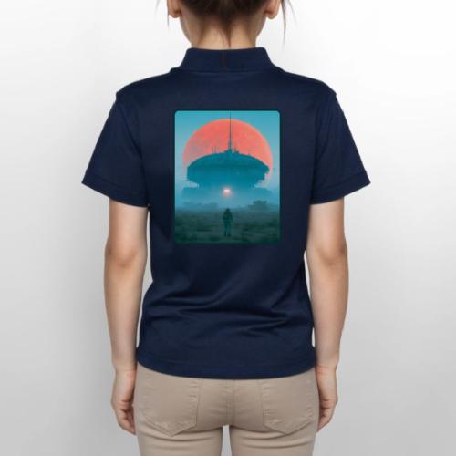 Astronaut Alien Outpost Design - Gildan Kid's 50/50 Jersey Polo