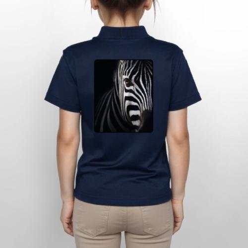 Zebra High Contrast Portrait Design - Gildan Kid's 50/50 Jersey Polo