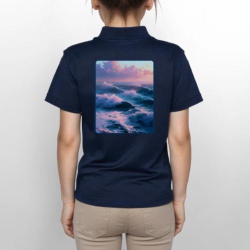 Dreamy Pastel Ocean Sunset Art - Gildan Kid's 50/50 Jersey Polo