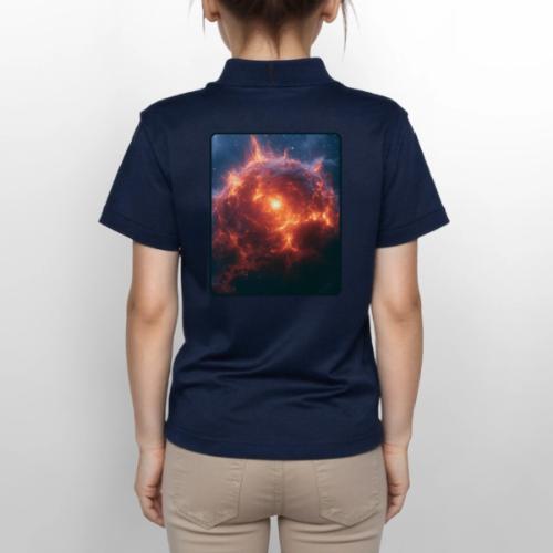 Exploding Supernova Space Art - Gildan Kid's 50/50 Jersey Polo