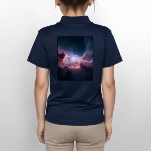 Radiant Cosmic Nebula Artwork - Gildan Kid's 50/50 Jersey Polo