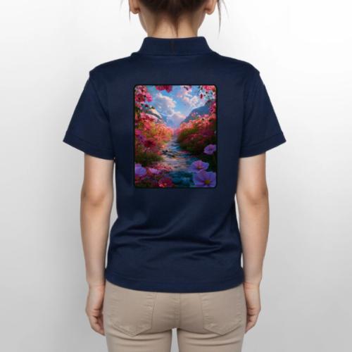 Dreamy Cosmos Valley Landscape Art - Gildan Kid's 50/50 Jersey Polo