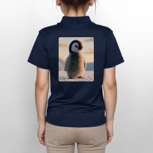 Cute Penguin Chick Sunrise Design - Gildan Kid's 50/50 Jersey Polo