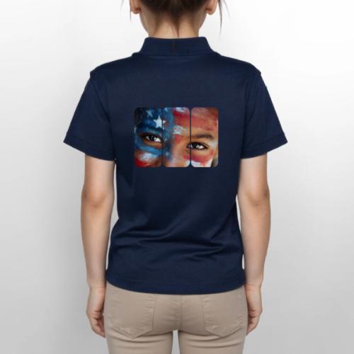 USA: Eyes of the Flag - Gildan Kid's 50/50 Jersey Polo