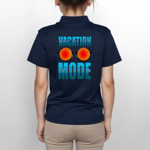 Vacation mode: Ocean Vibes On - Gildan Kid's 50/50 Jersey Polo