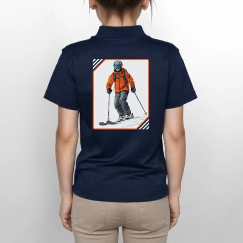 Skiing Thrill Ride - Gildan Kid's 50/50 Jersey Polo
