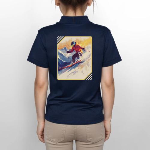 Skiing Through Snow Dreams - Gildan Kid's 50/50 Jersey Polo