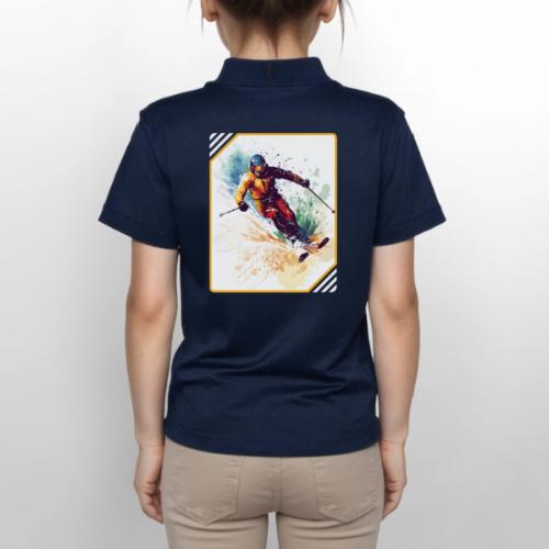 Winter Skiing Escape - Gildan Kid's 50/50 Jersey Polo