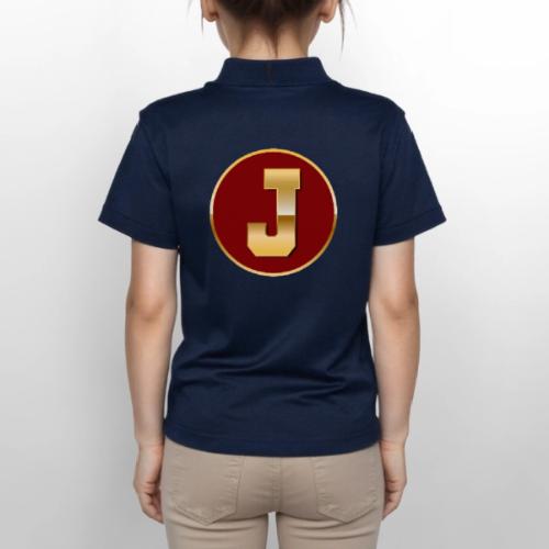 Letter J – Capital Varsity Alphabet Monogram - Gildan Kid's 50/50 Jersey Polo