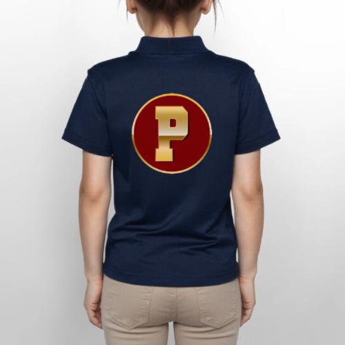 Letter P – Capital Varsity Alphabet Monogram - Gildan Kid's 50/50 Jersey Polo