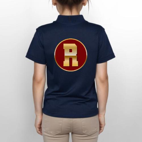 Letter R – Capital Varsity Alphabet Monogram - Gildan Kid's 50/50 Jersey Polo