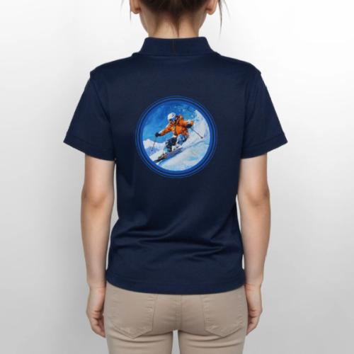 Skiing: On the Edge - Gildan Kid's 50/50 Jersey Polo