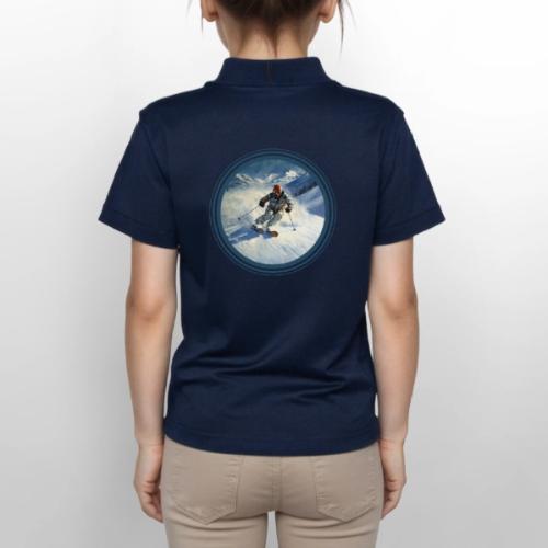 Skiing Power Moves - Gildan Kid's 50/50 Jersey Polo