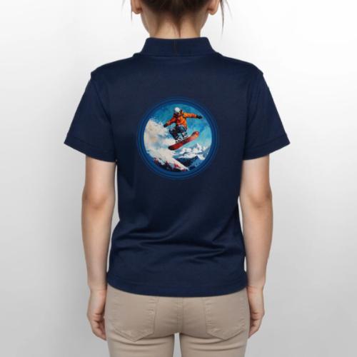 Snowboarding Vibes - Gildan Kid's 50/50 Jersey Polo