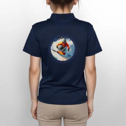 Snowboarding Rebel - Gildan Kid's 50/50 Jersey Polo