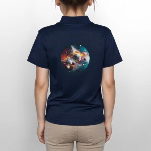 Planets in Acrylic Dreams - Gildan Kid's 50/50 Jersey Polo