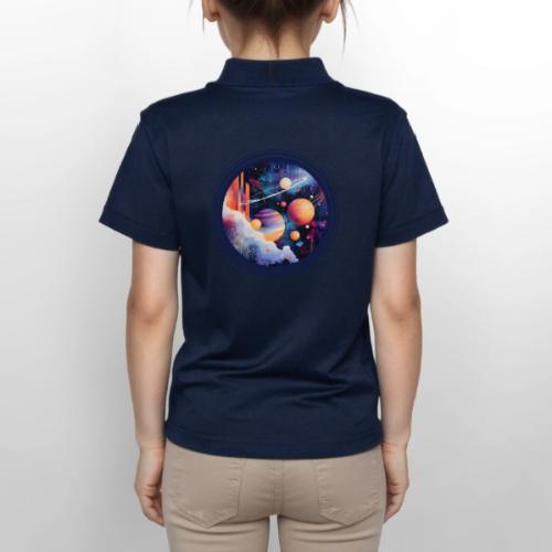 Floating Planetscape - Gildan Kid's 50/50 Jersey Polo