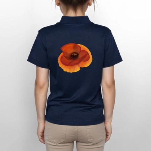 Vivid poppy - Gildan Kid's 50/50 Jersey Polo