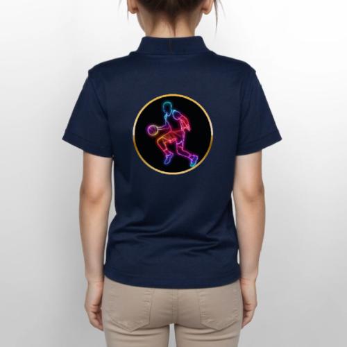 Basketball: Neon Dribble Pulse - Gildan Kid's 50/50 Jersey Polo