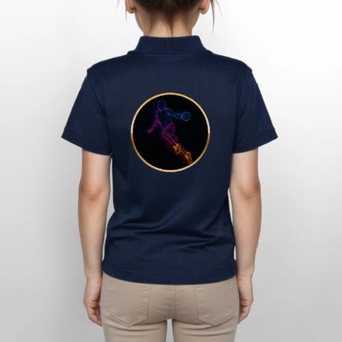 Basketball: Neon Jump Shot - Gildan Kid's 50/50 Jersey Polo