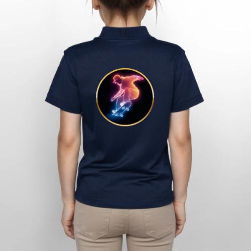 Skateboarding: Golden Trick Rider - Gildan Kid's 50/50 Jersey Polo