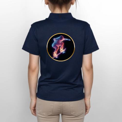 Skateboarding: Neon Skate Orbit - Gildan Kid's 50/50 Jersey Polo