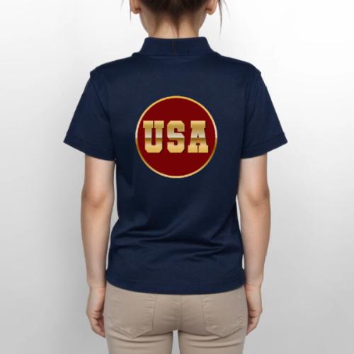 Golden USA Seal - Gildan Kid's 50/50 Jersey Polo