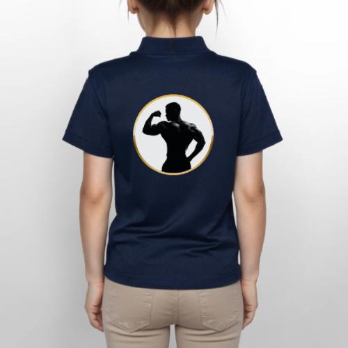 Bodybuilder: Classic Flex Emblem - Gildan Kid's 50/50 Jersey Polo