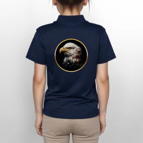 America: Golden Freedom Crest - Gildan Kid's 50/50 Jersey Polo