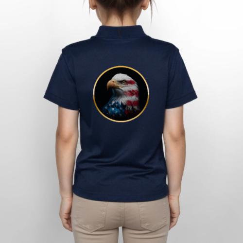 USA: Liberty Emblem - Gildan Kid's 50/50 Jersey Polo