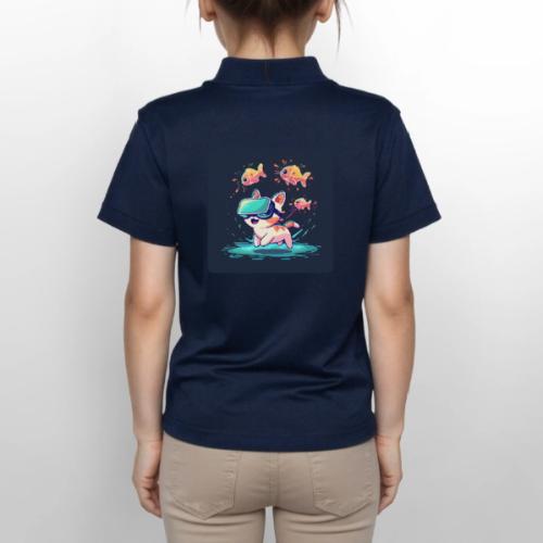 Virtual Kitty Quest - Gildan Kid's 50/50 Jersey Polo