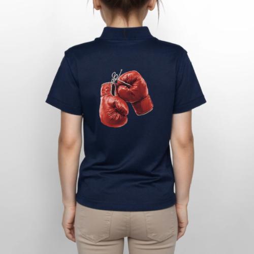 Boxing: Hanging Gloves Icon - Gildan Kid's 50/50 Jersey Polo