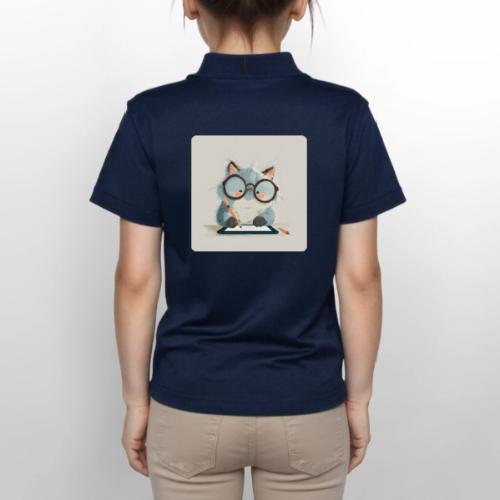 Creative Cat Digital Artist Illustration - Gildan Kid's 50/50 Jersey Polo