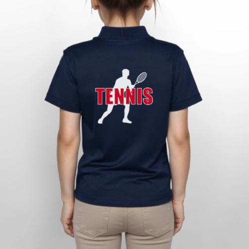 Red Court Tennis - Gildan Kid's 50/50 Jersey Polo