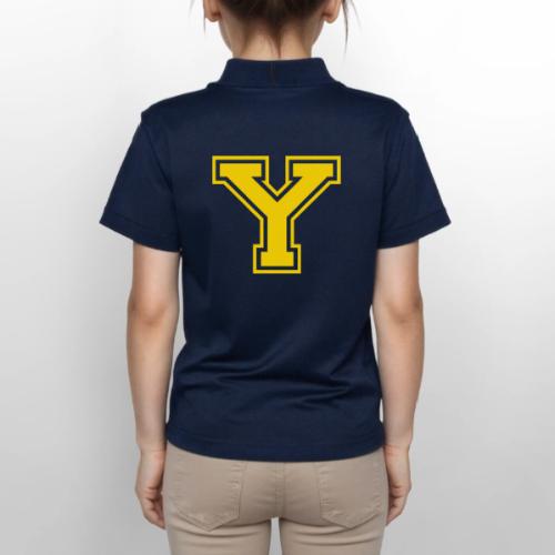 Letter Y – Capital Athletic Alphabet Monogram - Gildan Kid's 50/50 Jersey Polo