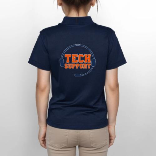 Tech Support Mode On - Gildan Kid's 50/50 Jersey Polo