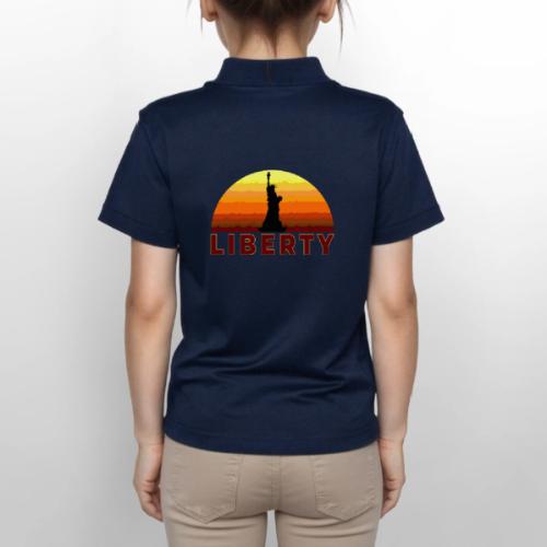 USA: Sunset Liberty Bold - Gildan Kid's 50/50 Jersey Polo