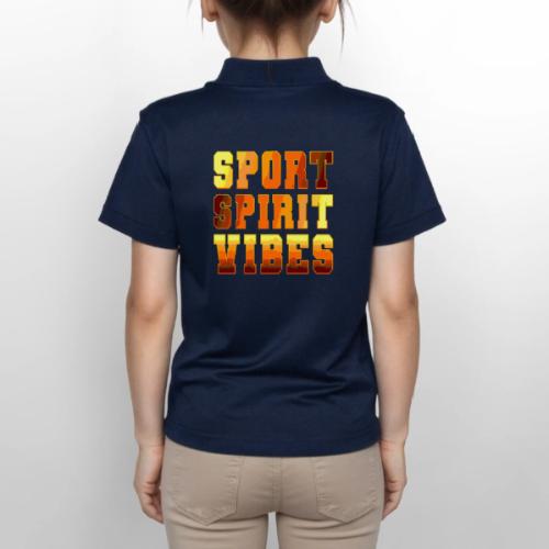 Sport Spirit Vibes Gradient - Gildan Kid's 50/50 Jersey Polo