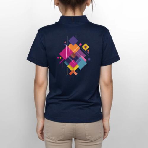 Vibrant Geometry - Gildan Kid's 50/50 Jersey Polo