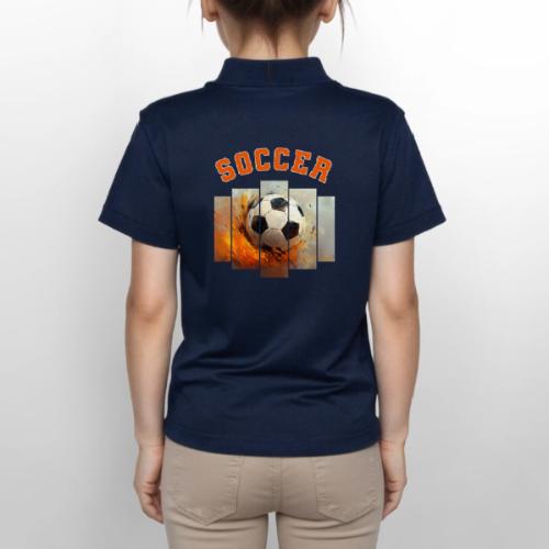 Soccer Iconic Touch - Gildan Kid's 50/50 Jersey Polo