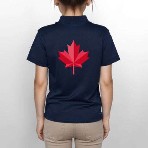 Canadian red maple leaf - Gildan Kid's 50/50 Jersey Polo